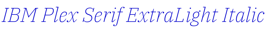 IBM Plex Serif ExtraLight Italic fuente